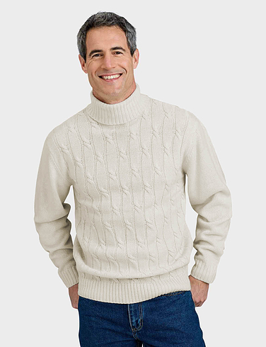Pegasus Cable Roll Neck Jumper - MD449